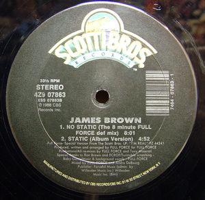 Back Cover Single James Brown - Static