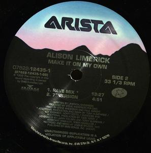 Back Cover Single Alison Limerick - Make It On My Own