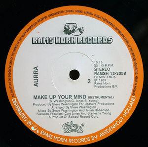 Back Cover Single Aurra - Make Up Your Mind