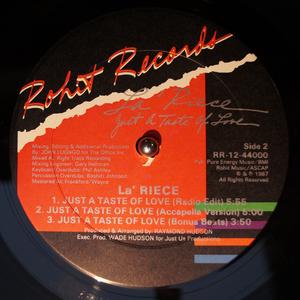 Back Cover Single La' Riece - Just A Taste Of Love