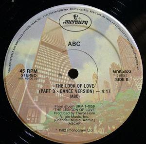 Back Cover Single Abc - The Look Of Love (Usa Remix)