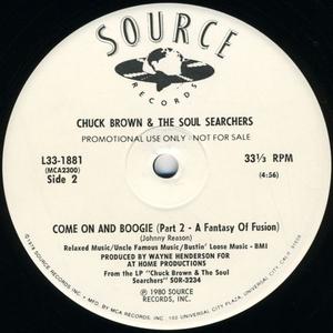 Back Cover Single Chuck Brown And The Soul Searchers - Come On And Boogie