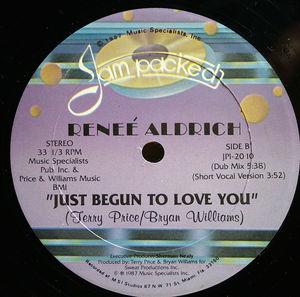 Back Cover Single Reneé Aldrich - Just Begun To Love You