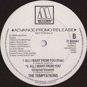 Back Cover Single The Temptations - All I Want From You