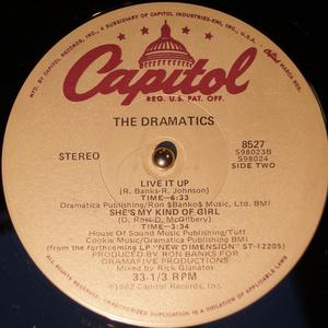 Back Cover Single The Dramatics - Live It Up