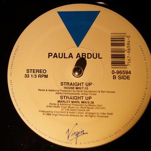 Back Cover Single Paula Abdul - Straight Up (Kevin Saunders House Mix)