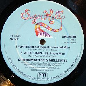 Back Cover Single Grandmaster Melle Mel - White Lines (new Uk Mastermix)