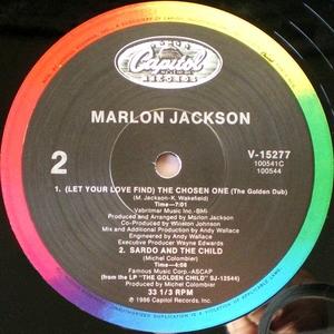 Back Cover Single Marlon Jackson - (Let Your Love Find) The Chosen One