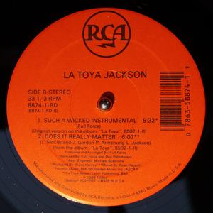 Back Cover Single La Toya Jackson - Such A Wicked Love