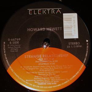 Back Cover Single Howard Hewett - Strange Relationship