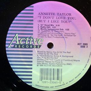 Back Cover Single Annette Taylor - I Don't Love You, (but I Like You)