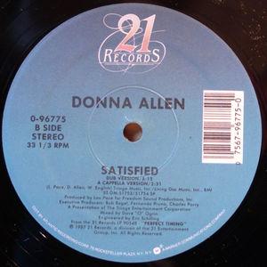 Back Cover Single Donna Allen - Satisfied
