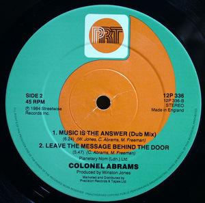 Back Cover Single Colonel Abrams - Music Is The Answer