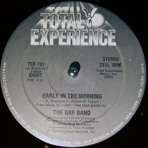 Back Cover Single The Gap Band - Early In The Morning