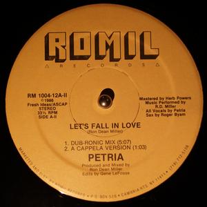 Back Cover Single Petria - Let's Fall In Love