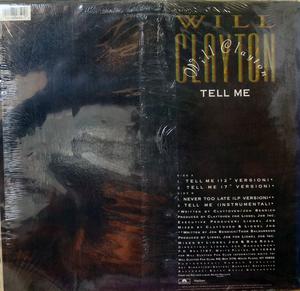 Back Cover Single Willie Clayton - Tell Me