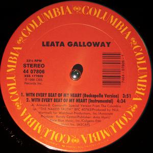Back Cover Single Leata Galloway - With Every Beat Of My Heart