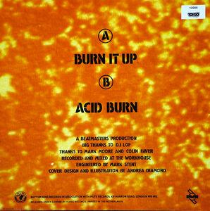 Back Cover Single The Beatmasters - Burn It Up