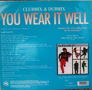 Back Cover Single El Debarge - You Wear It Well