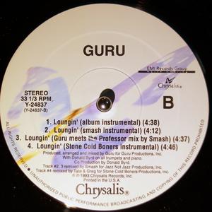 Back Cover Single Guru's Jazzmatazz - Loungin'