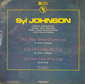 Back Cover Single Syl Johnson - Ms. Fine Brown Frame