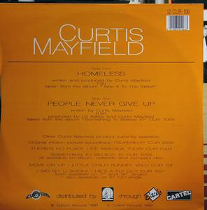 Back Cover Single Curtis Mayfield - Homeless