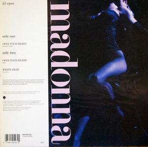 Back Cover Single Madonna - Open Your Heart