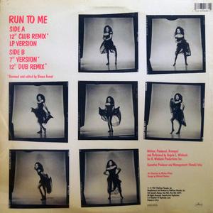 Back Cover Single Àngela Winbush - Run To Me