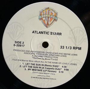 Back Cover Single Atlantic Starr - Let The Sun In