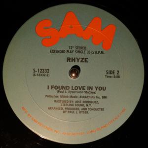 Back Cover Single Rhyze - Just How Sweet Is Your Love