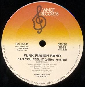 Back Cover Single Funk Fusion Band - Can You Feel It