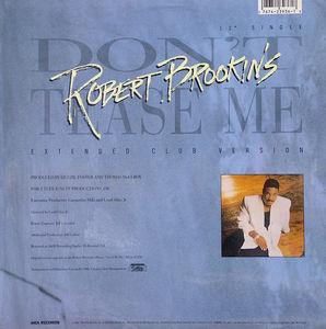 Back Cover Single Robert Brookins - Don't Tease Me