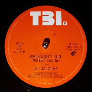 Back Cover Single Joe Galoche - Walk Don't Run