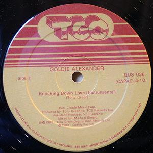 Back Cover Single Goldie Alexander - Knocking Down Love