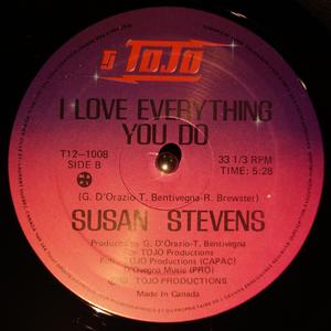 Back Cover Single Susan Stevens - I Love Everything You Do