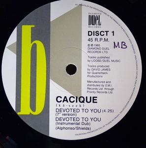 Back Cover Single Cacique - Devoted To You