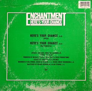 Back Cover Single Enchantment - Here's Your Chance to dance