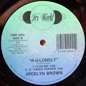 Back Cover Single Jocelyn Brown - R-u-lonely