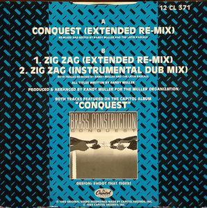 Back Cover Single Brass Construction - Conquest