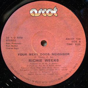 Back Cover Single Richie Weeks - Your Next Door Neighbor