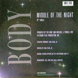 Back Cover Single Body - Middle Of The Night