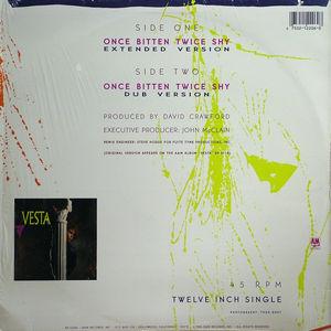 Back Cover Single Vesta Williams - Once Bitten Twice Shy