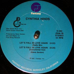 Back Cover Single Cynthia Hinds - Let's Fall In Love Again