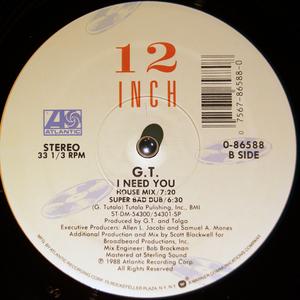 Back Cover Single G.t. - I Need You