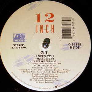 Back Cover Single G.t. - I Need You