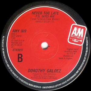 Back Cover Single Dorothy Galdez - Never Too Late