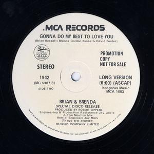 Back Cover Single Brian And Brenda Russell - Gonna Do My Best To Love You