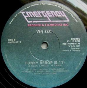 Back Cover Single Vin-zee - Funky Bebop
