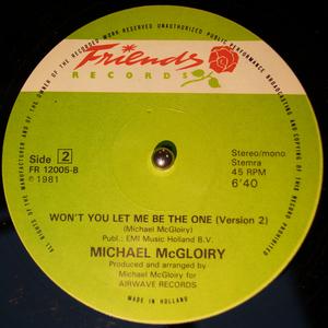 Back Cover Single Michael Mcgloiry - Won't You Let Me Be The One