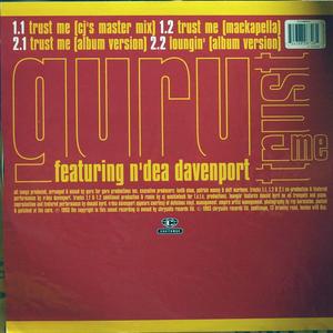 Back Cover Single Guru's Jazzmatazz - Thrust Me Feat N'dea Davenport
